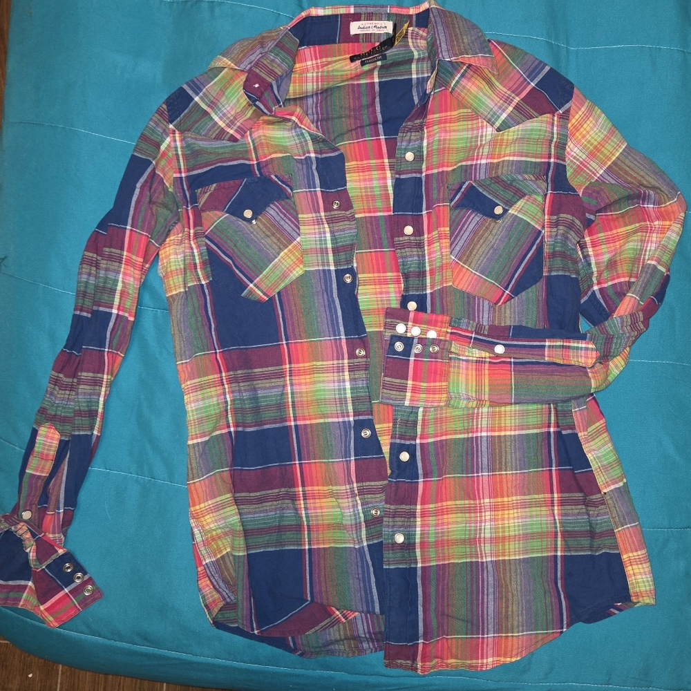 Colorful Plaid Men Shirt